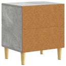 vidaXL Éjjeli asztal Betonszürke 43 x 34,5 x 48 cm Szerelt Fa