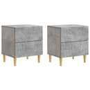 vidaXL Éjjeli asztal 2 pcs Betonszürke 43 x 34,5 x 48 cm Szerelt Fa