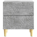 vidaXL Éjjeli asztal 2 pcs Betonszürke 43 x 34,5 x 48 cm Szerelt Fa
