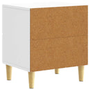 vidaXL Éjjeli asztal 2 pcs Magasfényű Fehér 43 x 34,5 x 48 cm