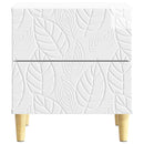 vidaXL Éjjeli asztal 2 pcs Magasfényű Fehér 43 x 34,5 x 48 cm