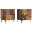 vidaXL Éjjeli asztal 2 pcs Antik Fa 43 x 34,5 x 48 cm Szerelt Fa