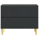 vidaXL Éjjeli asztal Fekete 62 x 34,5 x 48 cm Szerelt Fa