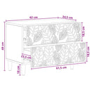 vidaXL Éjjeli asztal Fekete 62 x 34,5 x 48 cm Szerelt Fa