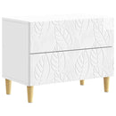 vidaXL Éjjeli asztal Magasfényű Fehér 62 x 34,5 x 48 cm Szerelt Fa