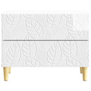 vidaXL Éjjeli asztal Magasfényű Fehér 62 x 34,5 x 48 cm Szerelt Fa