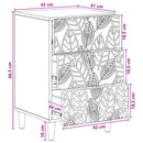 vidaXL Éjjeli asztal Antik Fa 43 x 39,5 x 66,5 cm Szerelt Fa