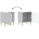 vidaXL Éjjeli asztal 2 pcs Fehér 43 x 34,5 x 50 cm Szerelt Fa