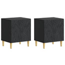 vidaXL Éjjeli asztal 2 pcs Fekete 43 x 34,5 x 50 cm Szerelt Fa
