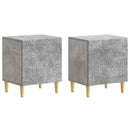 vidaXL Éjjeli asztal 2 pcs Betonszürke 43 x 34,5 x 50 cm Szerelt Fa