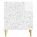 vidaXL Éjjeli asztal Magasfényű Fehér 43 x 34,5 x 50 cm Szerelt Fa
