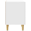 vidaXL Éjjeli asztal Magasfényű Fehér 43 x 34,5 x 50 cm Szerelt Fa