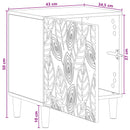 vidaXL Éjjeli asztal Magasfényű Fehér 43 x 34,5 x 50 cm Szerelt Fa