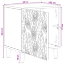 vidaXL Éjjeli asztal Antik Fa 43 x 34,5 x 50 cm Szerelt Fa