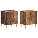 vidaXL Éjjeli asztal 2 pcs Antik Fa 43 x 34,5 x 50 cm Szerelt Fa
