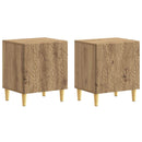 vidaXL Éjjeli asztal 2 pcs Kézműves Tölgy 43 x 34,5 x 50 cm Szerelt Fa