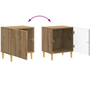 vidaXL Éjjeli asztal 2 pcs Kézműves Tölgy 43 x 34,5 x 50 cm Szerelt Fa