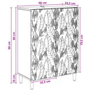 vidaXL Széf Betonszürke 66 x 34,5 x 90 cm Szerelt Fa