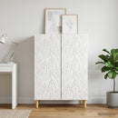 vidaXL Széf Magasfényű Fehér 66 x 34,5 x 90 cm Szerelt Fa