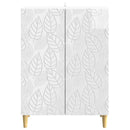 vidaXL Széf Magasfényű Fehér 66 x 34,5 x 90 cm Szerelt Fa