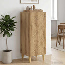 vidaXL Széf Kézműves Tölgy 33 x 34,5 x 90 cm Szerelt Fa