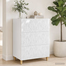 vidaXL Fiókos szekrény Fehér 66 x 34,5 x 90 cm Szerelt Fa