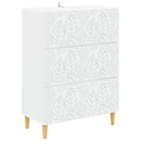 vidaXL Fiókos szekrény Fehér 66 x 34,5 x 90 cm Szerelt Fa