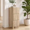 vidaXL Fiókos szekrény Sonoma Tölgy 33 x 34,5 x 90 cm Szerelt Fa