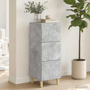 vidaXL Fiókos szekrény Betonszürke 33 x 34,5 x 90 cm Szerelt Fa