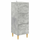 vidaXL Fiókos szekrény Betonszürke 33 x 34,5 x 90 cm Szerelt Fa