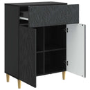 vidaXL Széf Fekete 66 x 34,5 x 90 cm Szerelt Fa