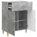 vidaXL Széf Betonszürke 66 x 34,5 x 90 cm Szerelt Fa