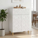 vidaXL Széf Magasfényű Fehér 66 x 34,5 x 90 cm Szerelt Fa