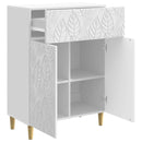 vidaXL Széf Magasfényű Fehér 66 x 34,5 x 90 cm Szerelt Fa