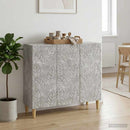 vidaXL Széf Betonszürke 89 x 34,5 x 80 cm Szerelt Fa