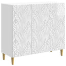 vidaXL Széf Magasfényű Fehér 89 x 34,5 x 80 cm Szerelt Fa