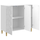 vidaXL Széf Magasfényű Fehér 89 x 34,5 x 80 cm Szerelt Fa
