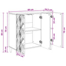 vidaXL Széf Antik Fa 89 x 34,5 x 80 cm Szerelt Fa