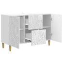 vidaXL Széf Magasfényű Fehér 89 x 34,5 x 60 cm Szerelt Fa