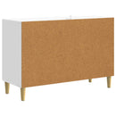 vidaXL Széf Magasfényű Fehér 89 x 34,5 x 60 cm Szerelt Fa