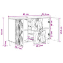 vidaXL Széf Magasfényű Fehér 89 x 34,5 x 60 cm Szerelt Fa