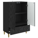 vidaXL Széf Fekete 66 x 34,5 x 95 cm Szerelt Fa