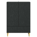 vidaXL Széf Fekete 66 x 34,5 x 95 cm Szerelt Fa