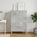 vidaXL Széf Betonszürke 66 x 34,5 x 95 cm Szerelt Fa