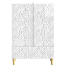 vidaXL Széf Magasfényű Fehér 66 x 34,5 x 95 cm Szerelt Fa