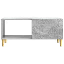 vidaXL Dohányzóasztal Betonszürke 90 x 50 x 40 cm Szerelt Fa