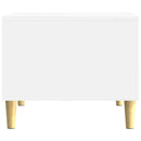 vidaXL Dohányzóasztal Magasfényű Fehér 90 x 50 x 40 cm Szerelt Fa