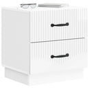 vidaXL Éjjeliszekrény Magasfényű Fehér 43 x 34,5 x 44,5 cm Szerelt Fa