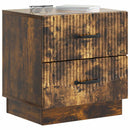 vidaXL Éjjeliszekrény Füstös Tölgy 43 x 34,5 x 44,5 cm Szerelt Fa