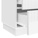 vidaXL Éjjeliszekrény Magasfényű Fehér 62 x 34,5 x 44,5 cm Szerelt Fa